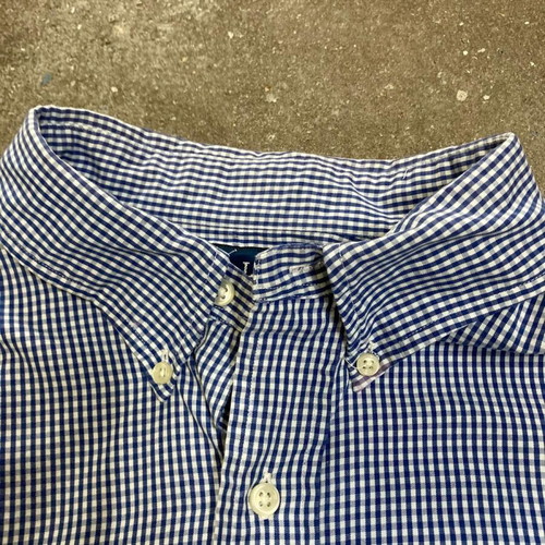 Ralph Lauren long sleeve shirt XL, white dark blue checked, red pony