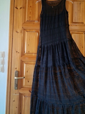 Guess black maxi dress used, see-through boho style