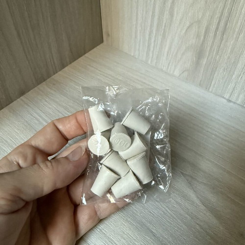 Rubber conical stoppers, pack of 9
