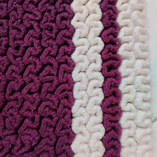 Handmade knitted rug like new, 180x65 cm, pure wool