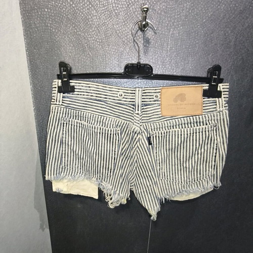 Y2K Acid Washed Striped Denim Shorts like new, size 29 Medium