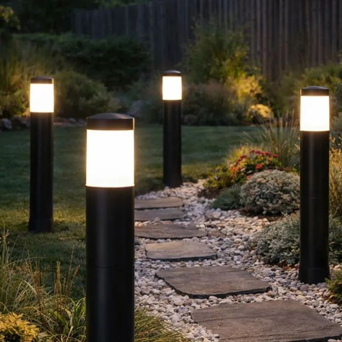 3D Printed Modern LED Garden Bollard Light 40cm New