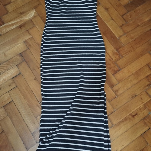 Shein strapless dress like new, black and white, elastic XS-S