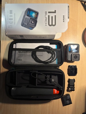 GoPro 13 Black κάμερα δράσης σαν καινούργια με αξεσουάρ