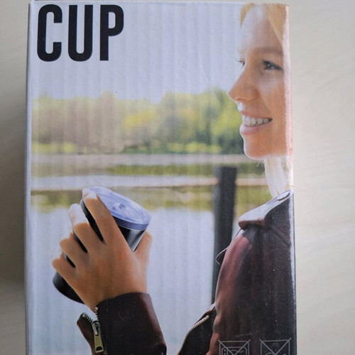 Unisex coffee cup with asto_pano_mou logo, new
