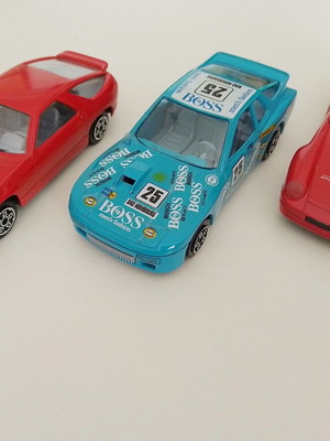 Porsche Buraggo 1/43 miniatures like new, set of 3