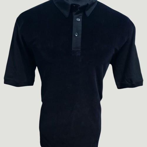 Men's Black Velour Polo Shirt like new, XL