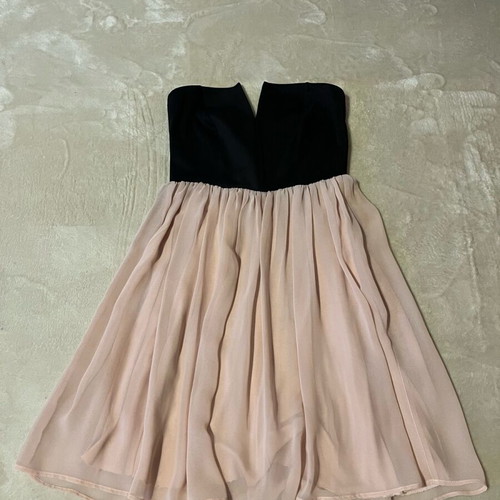 Strapless dress like new, black and pink, size S