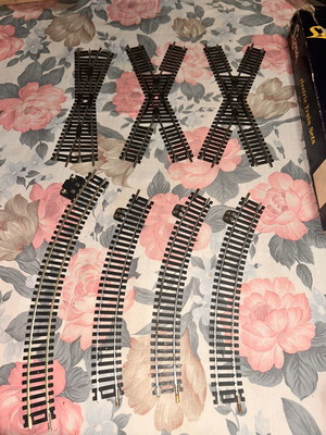 Lima H0 train tracks used, assorted lines and switches, pack