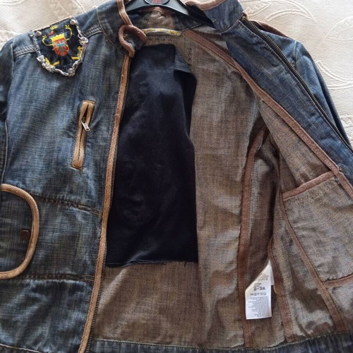Vintage Y2K Embroidered Denim Jacket We-R Just Angels like new, size M, blue