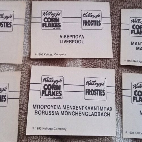 Kellogg's Corn Flakes 1993 Team Stickers like new, pack of 15