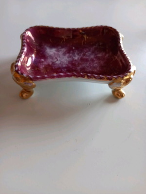 Σταχτοδοχείο από πορσελάνη μεταχειρισμένο, πολύ παλιά αντίκα περίτεχνο