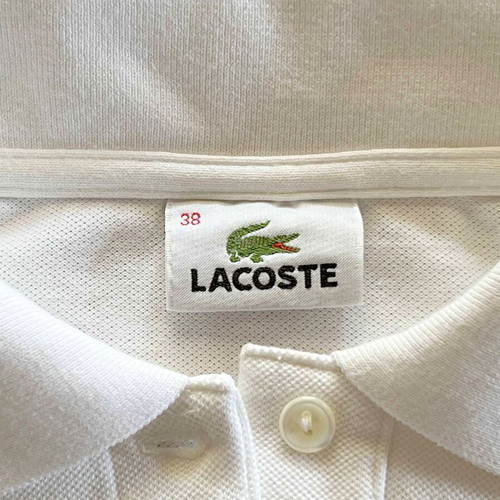 Lacoste white t-shirt like new, classic vintage cotton blend