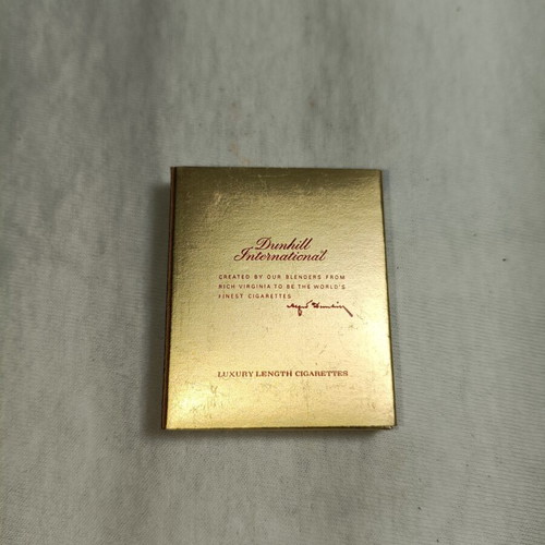 Dunhill rare matchbox shaped like cigarette pack, unused