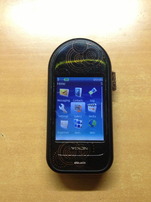 Nokia 7373 used, black red, network locked phone