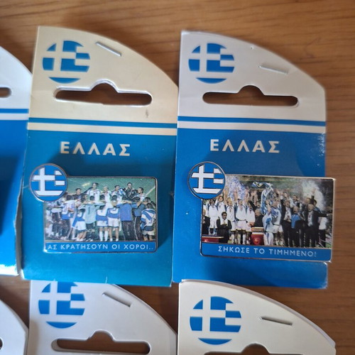 Euro 2004 collectible pins set of 8, new, Greece national team
