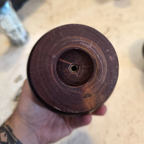 French antique wooden curtain rod caps, like new, set of 2