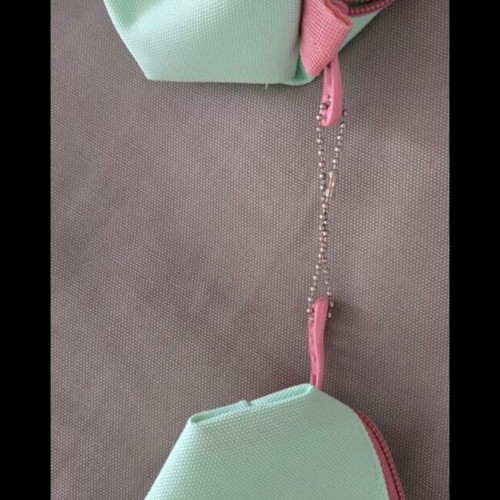 Polo barrel pencil case set with small wallet, mint green and pink
