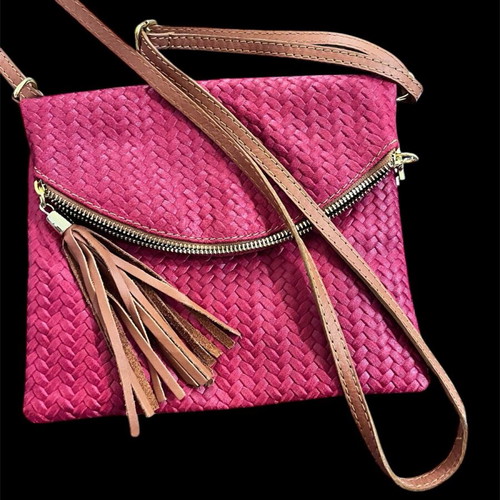 Crossbody bag fuchsia like new