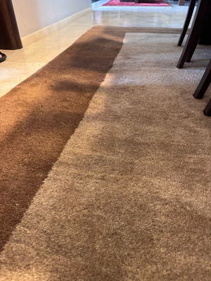 Handmade Gabbeh rug 328×252 cm like new, wool, brown/beige