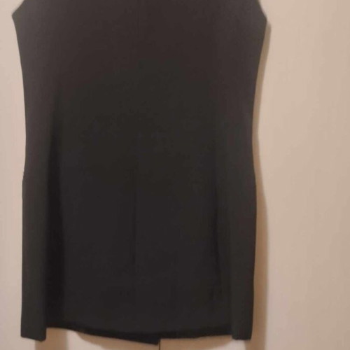 Long double-breasted vest Stradivarius black L new