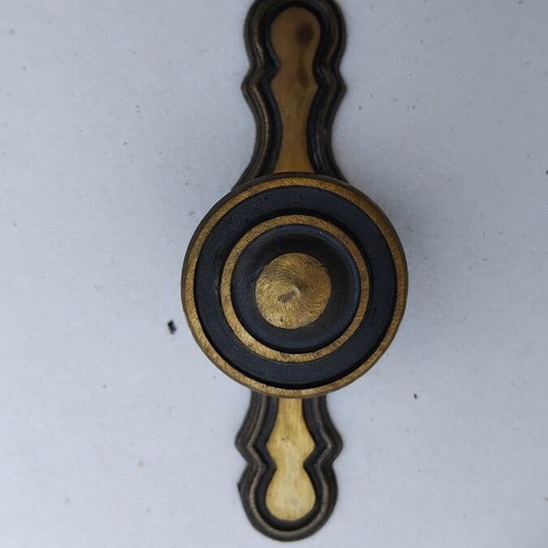 Old brass door handles, set of 10