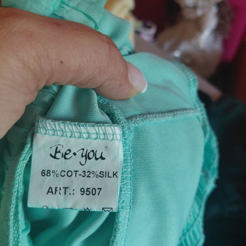 Boho Turquoise Strapless Jumpsuit Be You used, 32% silk & cotton, M/L
