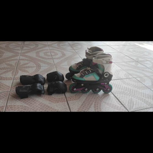 Children's rollers like new with knee and elbow protection, size 33-36