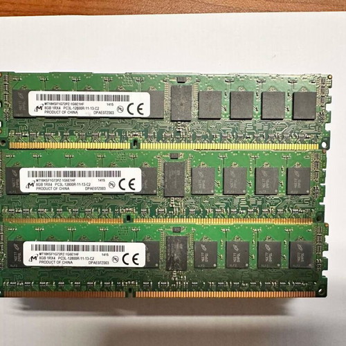 Server RAM 8GB 1Rx4 PC3L-12800R used for Dell, HP
