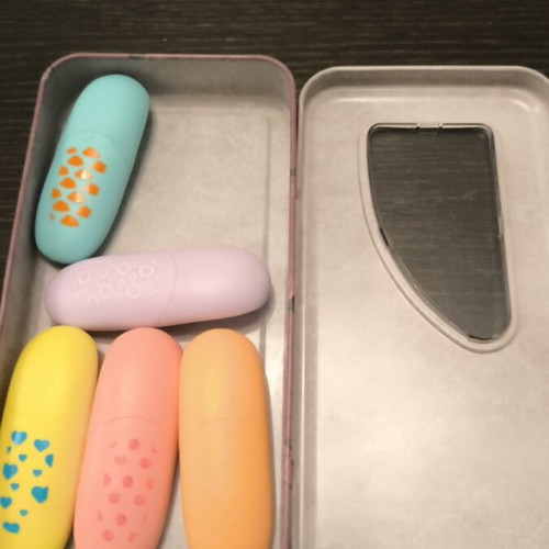 Santoro metal pencil cases new with 6 free highlighters