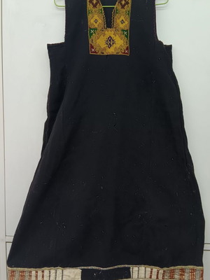 Traditional wool folk art dress used with minor wear