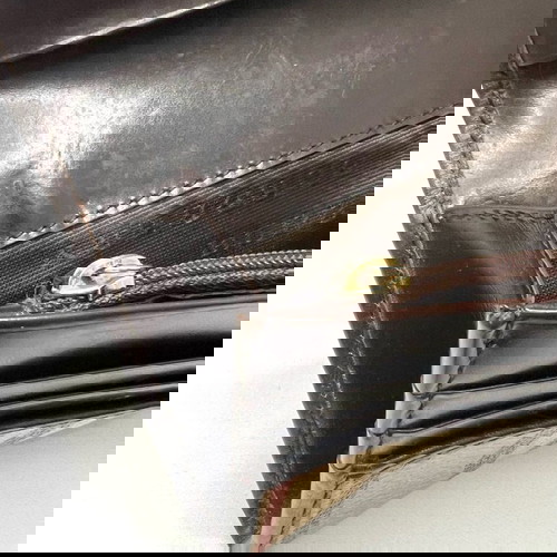 Портфейл Burberry от плат с капак употребяван, класически десен бежов и кафяв