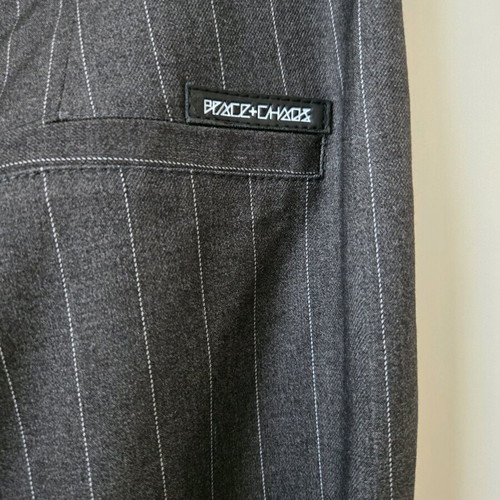 Peace and chaos pants new, striped, grey, size medium/large
