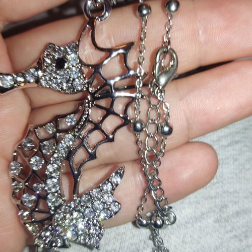 Seahorse necklace new silver