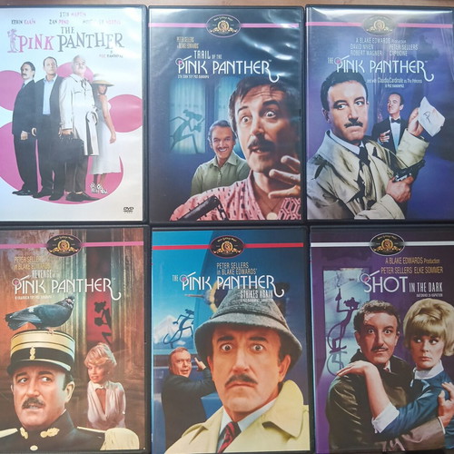 Pink Panther DVD set like new, pack of 6 comedy films with Peter Sellers