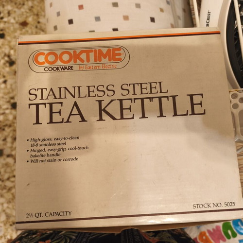 Stainless Steel Tea Kettle Vintage 80's New