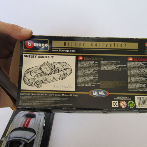 Bburago Shelby Series 1 1999 model like new with original box and base