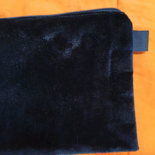 Handmade velvet toiletry bag new with zipper