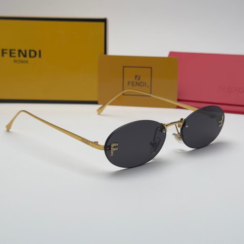 Fendi Roma Oval Gold Edition women's sunglasses new, black and brown