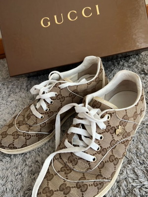 Gucci women's athletic shoes used, size 36, beige brown