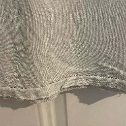 Singly Armywear vintage polo shirt S used, off white with khaki trim