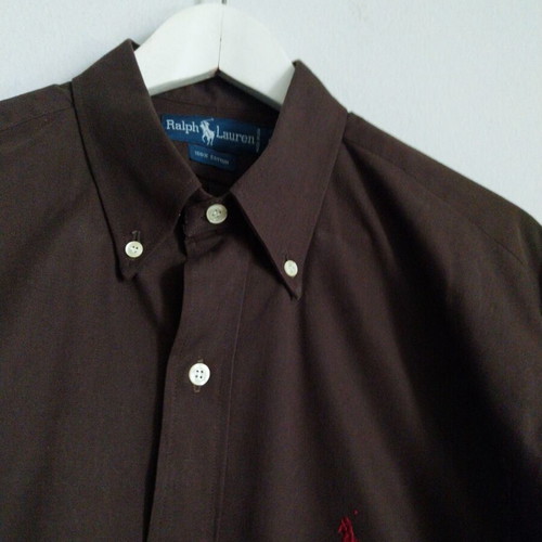 Ralph Lauren men's dress shirt, brown, size XXL