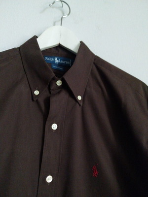 Ralph Lauren men's dress shirt, brown, size XXL