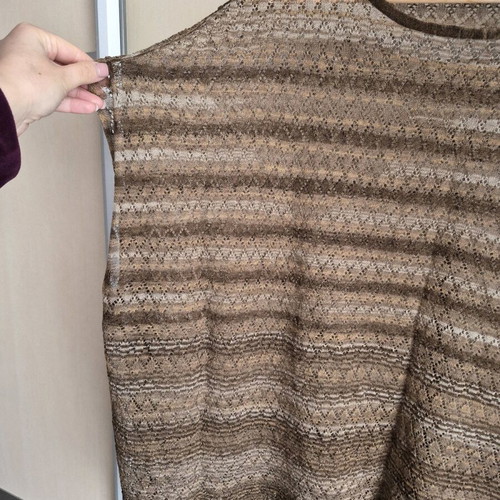 Zara knit sweater like new, brown and beige striped, size S-M