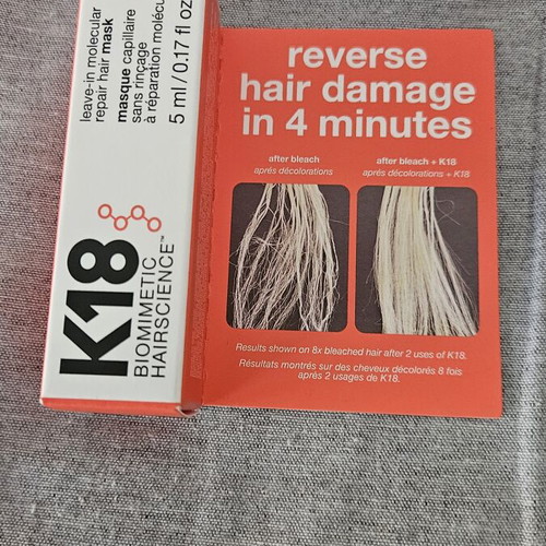 Hair Leave-in Molecular Repair Mask 5ml K18 used