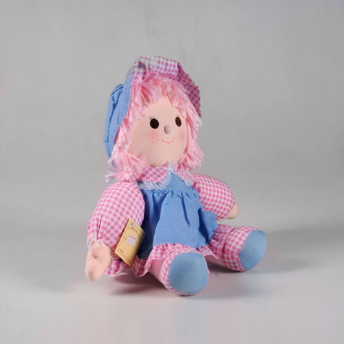 Vintage Gingham Rag Doll Woolworths 1980s like new