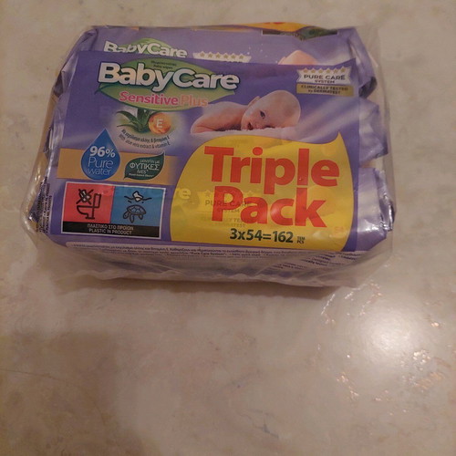 Babycare baby wipes new, 3×54, sensitive plus sealed pack
