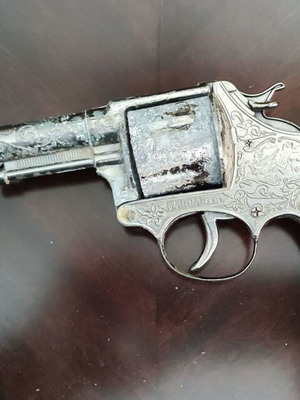 Metal toy gun Gonher Gonzalez Margarita used, made in Spain