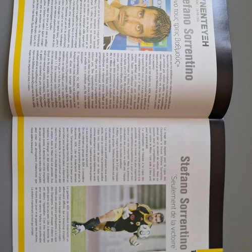 Match program 2006 AEK vs Anderlecht like new