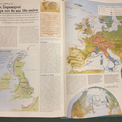 Atlas of World History 9 volumes like new, color maps